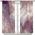 thumbnail image 3 of Marble Curtains, Ombre Marble Texture Abstract Window Treatments for Living Room, Luxury Elegant Modern Blackout Purple Drapes 2 Panel Sets,42x54 Inch, 3 of 6