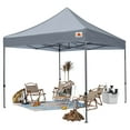 thumbnail image 3 of ABCCANOPY 10' x 10' Gray Outdoor Commercial Instant Shelter Metal Patio Pop-Up Canopy, 3 of 8