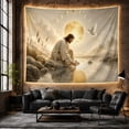 thumbnail image 6 of Moon Stars Long with Hair Beard Dressed Flowing, Mystical Fantasy for Space Lovers, Galaxy Room Decor, Housewarming Gift, Tapestry Wall Hanging for Bedroom and Dorm, 6 of 7