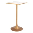 thumbnail image 1 of Pemberly Row Modern / Contemporary Metal Bar Table Beige & Gold, 1 of 5