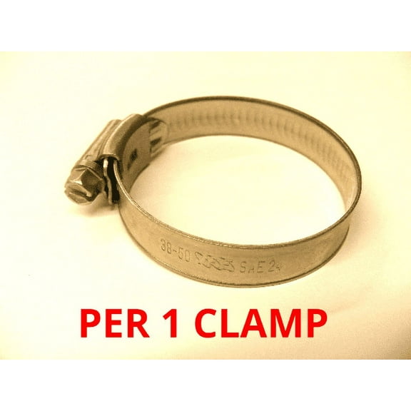 Trident 710-1381 Hose Clamp 1-1/2" to 2" Stainless Steel 38-50mm Boat Auto SAE24
