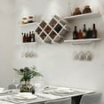 thumbnail image 5 of White Wall Mounted Wine Bottle Display Rack Storage Holder, 5 of 6