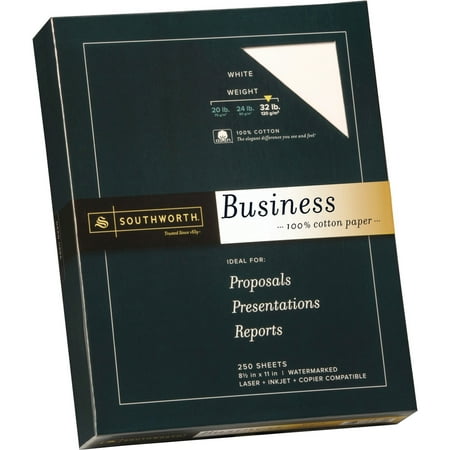 Southworth, SOUJD18C, 100% Cotton Business Paper, 250 / Box, White