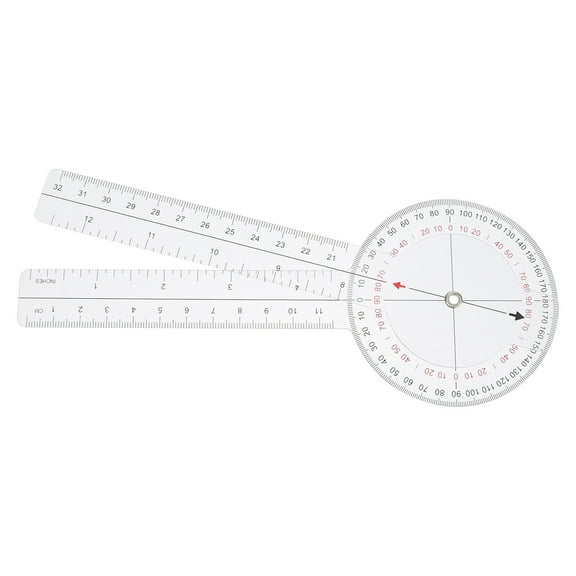 Niceauty Goniometer for Measurement Angle Ruler Transparent Plastic 1Pcs