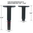 thumbnail image 1 of Adjustable Height Center Support Leg for Bed Frame,Extra Durable Steel Furniture Foot,Support System for Wooden Slats and Mattresses,Bed and Sofa Furn, 1 of 5