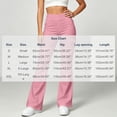 thumbnail image 3 of Ovbmpzd Flare Women’s Yoga Pants Ladies Pink Petite Leggings Casual Mid Waist Long Leggings,XXL, 3 of 6