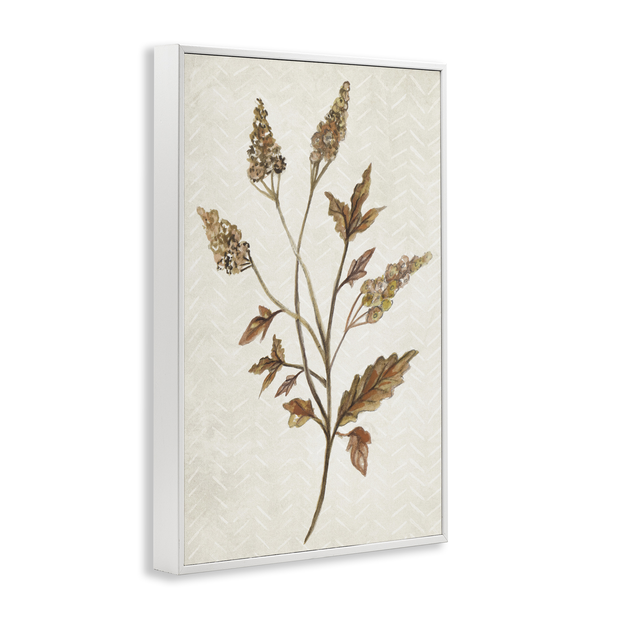 Stupell Industries Neutral Garden Botanics Botanical & Floral Painting White Framed Art Print Wall Art, 20 x 30