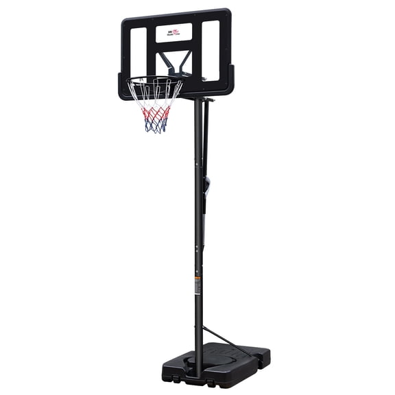 Basketball Hoop DOUBLE FISH7.5-10ft Adjustable Height Outdoor Basketball Stand, Portable Basketball Stand, 44"shatter-proof Backboard, Fillable Base, 2 Portable Wheels, Suitable for SwimmingPool/indo