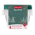 thumbnail image 1 of Rubbermaid TakeAlongs 5.2-Cup Deep Square Food Storage Containers, Meal Prep Containers with Lids, Limited-Edition Blue Spruce, 4 Count, 1 of 4