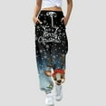 thumbnail image 2 of Women's Christmas Print Casual Pants Stylish Comfortable Holiday Fashion Trousers for Everyday Wear, 2 of 2