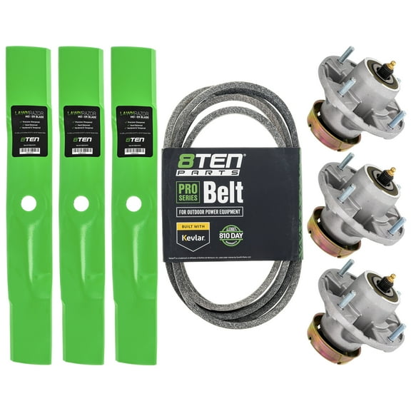 8TEN Blade Spindle Belt Kit for John Deere LT180 LT190 LT166 48 inch M145476 MK1005790