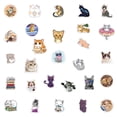 thumbnail image 3 of Pegatinas de gato, 50 unidades, pegatinas de vinilo impermeables para ordenador portátil, monopatín, botellas de agua, computadora, teléfono, guitarra, pegatinas de gato para niños y adultos (pegatinas de gato) Rojo Verde, 3 of 5