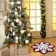 thumbnail image 4 of pstuiky Alfombra de invierno con copos de nieve|67 cm (26,4 pulgadas)|tapete de entrada navideño con copos de nieve|antideslizante y lavable, 4 of 8