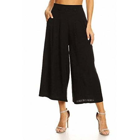 black cropped palazzo pants