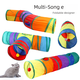 thumbnail image 4 of Zhenstore Treasure - Juguete interactivo para mascotas, túnel para gatos, túnel arcoíris, pista para correr, nido para gatos con forma de dragón rodante, material de poliéster, 4 of 5
