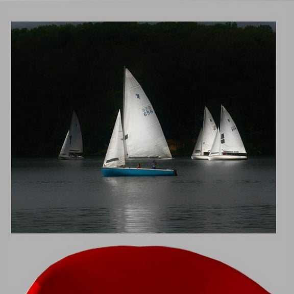 Wallhogs Batie Sailboats Poster Wall Mural