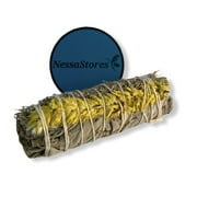 NESSASTORES - White Sage + Yellow Flower Smudge Incense 4" Bundle #JC-197 (1 pc)