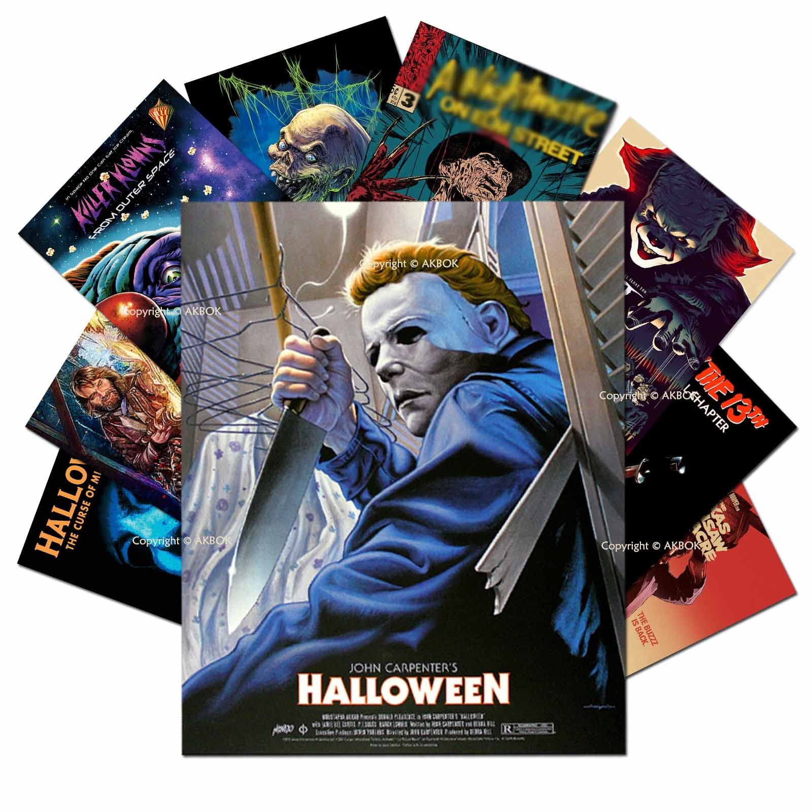Vintage Horror Movie Posters Set Classic Scary Movie Art Prints