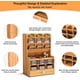 thumbnail image 4 of Portalápices de madera mejorado, organizador de bolígrafos para escritorio con 15 compartimentos + cajón, organizador de almacenamiento estacionario de escritorio, 4 of 6