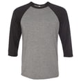 thumbnail image 1 of Bella + Canvas Unisex 3/4-Sleeve Baseball T-Shirt, 1 of 1