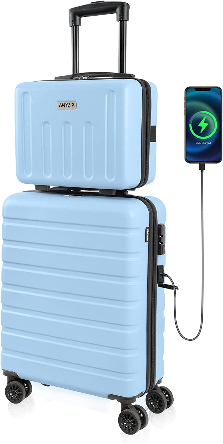 Coolhut Carry On Luggage 20" Hardside PC ABS Lightweight USB Suitcase