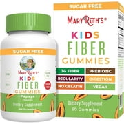 MaryRuth's Fiber Gummies for Digestive Health | Papaya Flavor | Vegan, Non-GMO | 60 Count