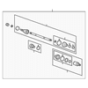 Genuine OE Kia Axle Assembly - 49500-38441