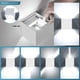 thumbnail image 2 of apliques de pared para interior y exterior, ángulo de haz ajustable, aplique de pared LED con carcasa de aluminio, diseño superior e inferior, aplique de pared impermeable IP65 (luz blanca), 2 of 5