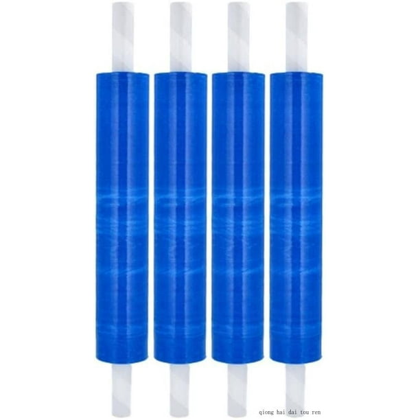PSBM Blue Stretch Wrap With Handles, 4 Pack, 20 Inch X 1000 Feet, Dark
