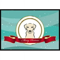 Yellow Labrador Merry Christmas Indoor & Outdoor Mat - 24 x 36 in.