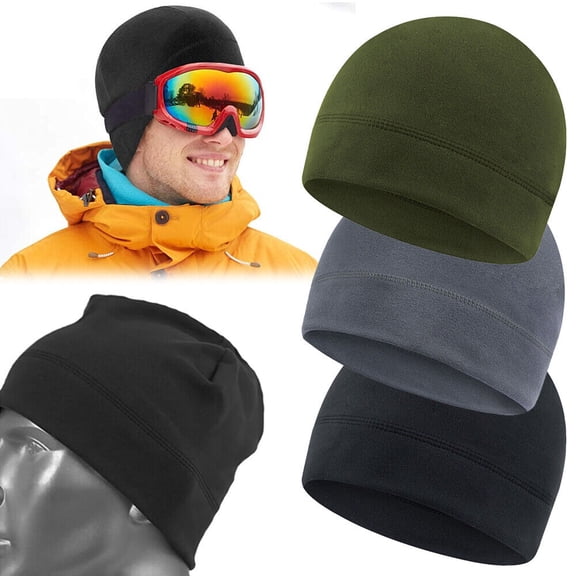 HOMEYA Tactical Fleece Watch Cap Beanie Skull Cap Fleece Hat for Mens & Women 1 Pack