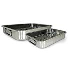 Cook Pro 4-Piece Stainless Steel Roaster/Lasagna (Best Pan To Cook Bacon)
