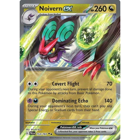 Pokemon Paldea Evolved Double Rare Noivern ex #153