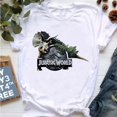 thumbnail image 3 of Camiseta con estampado de letras de Jurassic Park con purpurina para mujer, ropa Harajuku Kawaii, camiseta de dinosaurio R-Rex, camisetas de verano para mujer, 3 of 5