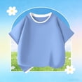 thumbnail image 5 of Bovxnpu Girls Short Sleeve T Shirts Kids Summer Tops Solid Cotton T Shirt For Kids Tees, 5 of 7