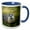 Blue/White, variant on 3drose, Peru, Manu River Region. Giant River Otter Wildlife - Sa17 Gje0120 - Gavriel Jecan, 11oz Mug