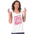 thumbnail image 3 of Fight to Live Breast Cancer Tank Top Tee Shirt Women Brisco Brands S, 3 of 6