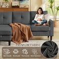 thumbnail image 4 of Soscana Sectional Sofa Set with Storage Ottoman and Accent Chair,Living Room 3 Seat L Shaped Couch and Single Chair Armchair,Living Room Furniture Set for Home Apartment Office Studio, 4 of 7
