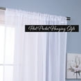 thumbnail image 2 of Quality Home Set of 2 Linen-Textured Semi-Sheer Curtain Panels – Rod Pocket Faux Linen Window Treatment for Living Room, Dining Room, Bedroom (White, 52" W x 96 " L), 2 of 5