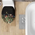 thumbnail image 4 of ZUXONGSY Mushroom Star Toilet Lids Covers Flannel Toilet Cover Toilet Protective Cover Full Coverage Design Decorative Round Elongated Toilet Lid Covers for Women Gifts for Women Friends, 4 of 6