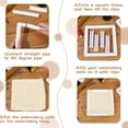 thumbnail image 5 of ABCISI Embroidery Hoop, 3 Pcs Cross Stitch Hoops and Frames, Rectangular Cross Stitch Embroidery Snap Frame DIY Sewing Tool for Quilting Silk-Painting 6 x 6, 8 x 8, 11 x 11 in(White), 5 of 6