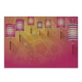 thumbnail image 1 of Lantern Cutting Board, Abstract Eastern New Year Festivities Handmade Cultures China Floral Background, Decorative Tempered Glass Cutting and Serving Board, Small Size, Fuchsia, by Ambesonne, 1 of 1