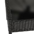 thumbnail image 5 of WestinTrends Melvi 4 Pieces Wicker Patio Furniture Sets, All Weather PE Rattan Wicker Chairs Loveseat Outdoor Seating Patio Conversation Sets with Tempered Smoked Glass Coffee Table, Black and Gray, 5 of 17