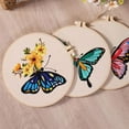 thumbnail image 4 of Tookss 6PCS Diy Embroidery Kit Butterfly Flower Pattern Needlework Set With Embroidery Hoops Cross Stitch Kits For Craft Lover, 4 of 5