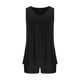 thumbnail image 4 of ICHUANYI Clearance 2PC Women's Round Neck Shorts Sleeve Two-piece Comfortable Home Pajamas Set Sports Set(Black, S) ICHUANYI WER2023081201495, 4 of 6