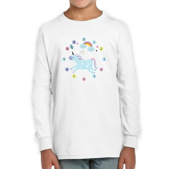 Clock Hours W Unicorn Long Sleeve Toddler -Image by Shutterstock, 4 Toddler