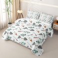 thumbnail image 3 of Manfei Cartoon Bass Fish Twin Quilt Set, Rustic Sealife Twin Coverlet Set, Green Orange, 2 Pieces, 1 Bedspread and 1 Pillowcase, 3 of 7
