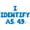 Blue, variant on Letter Balloons - I IDENTIFY AS 49 16" Inch Alphabet Letters Foil Mylar Balloon 49th Birthday Party Banner (Green)