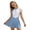 z260312-1-Grey, variant on Girls Swimsuit Girls 2 Piece Swimsuit with Front Zipper & Short-Skirt Bottom Ash Trim Bathing Suit for Size 6-18