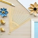 thumbnail image 2 of 4 unidades de armazón de abanico sin terminar: Armazón de abanico plegable de bambú para manualidades, estilo japonés, ideal para bodas, fiestas y decoración del hogar, color beige., 2 of 8